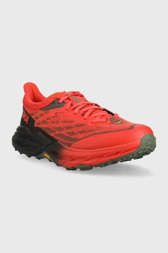 Hoka One One running shoes Speedgoat 5 GTX red color